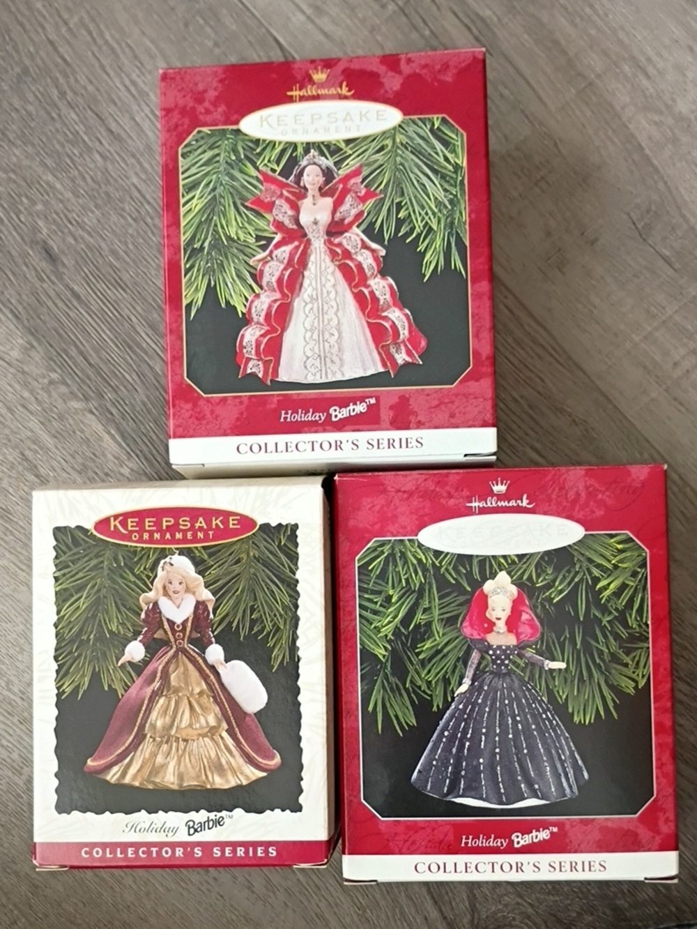 Hallmark Holiday Barbie Ornament Trio